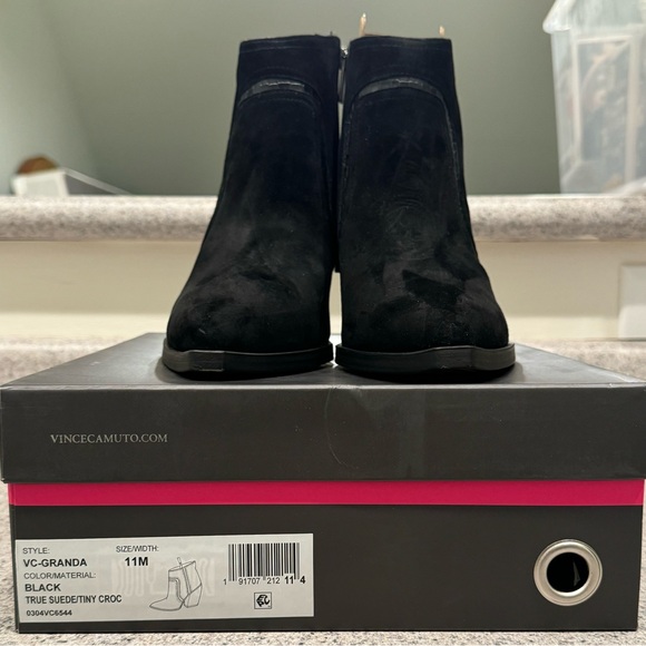 Vince Camuto Granda Black Zipper Closure Pointed Eye Ankle Boot size 11 NEW - Picture 7 of 14